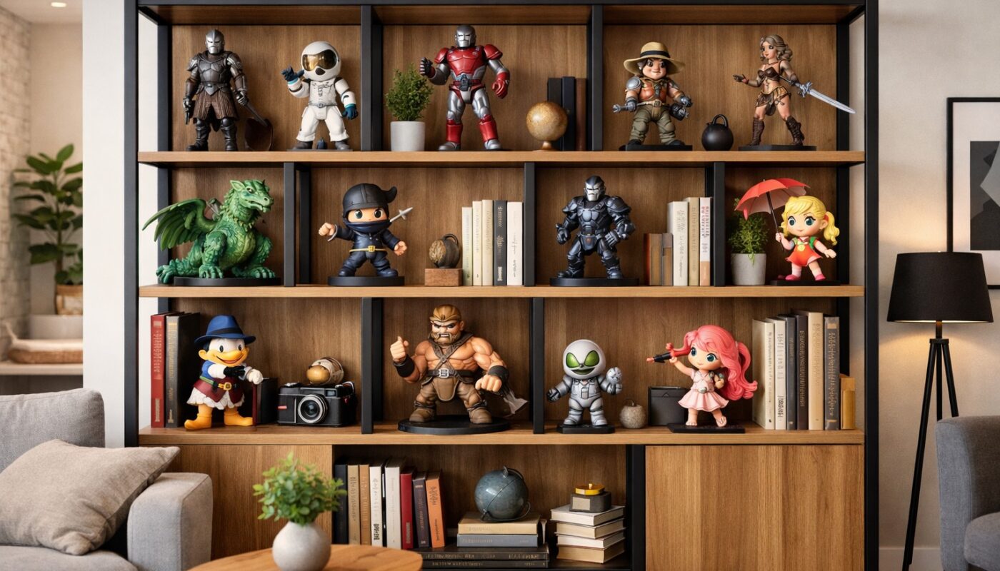 Bibliothèque figurines